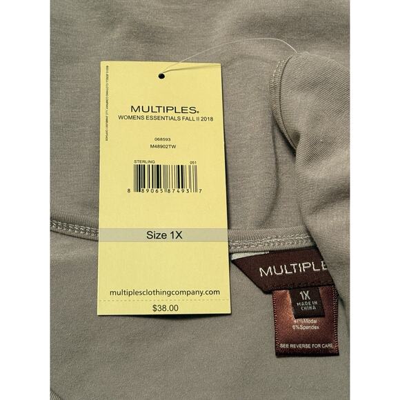 NWT Women's Multiples Lake House Sterling Cardigan & Tank Set, Size 1X - Picture 9 of 11